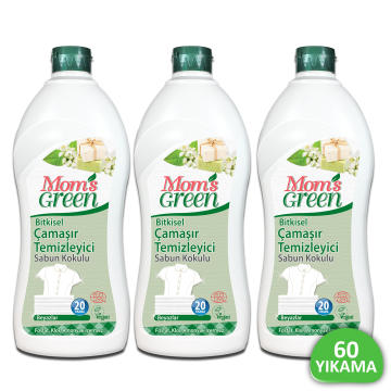 3'lü Set Bitkisel Çamaşır Temizleyici SABUN KOKULU ECO  60  Yıkama