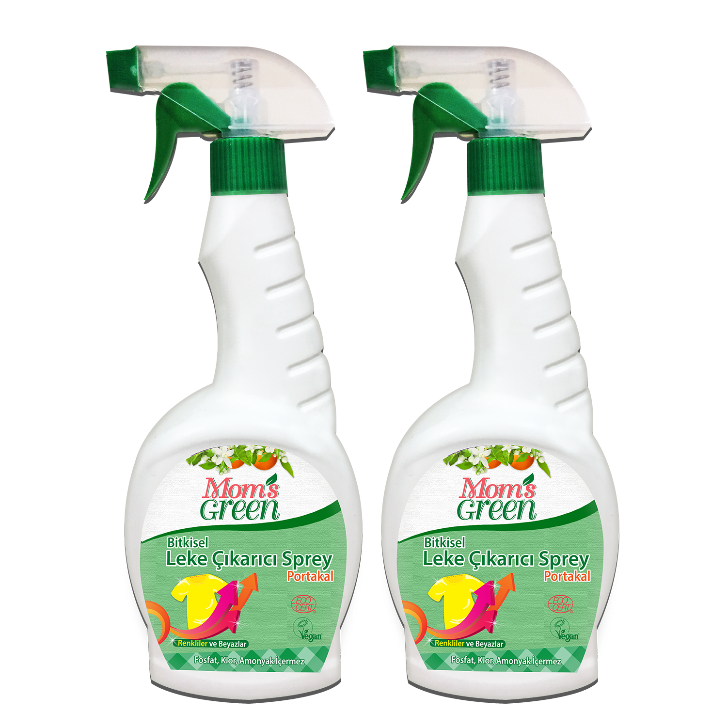 2'li Set Bitkisel Leke Çıkarıcı Sprey Portakal ECO 750 ml