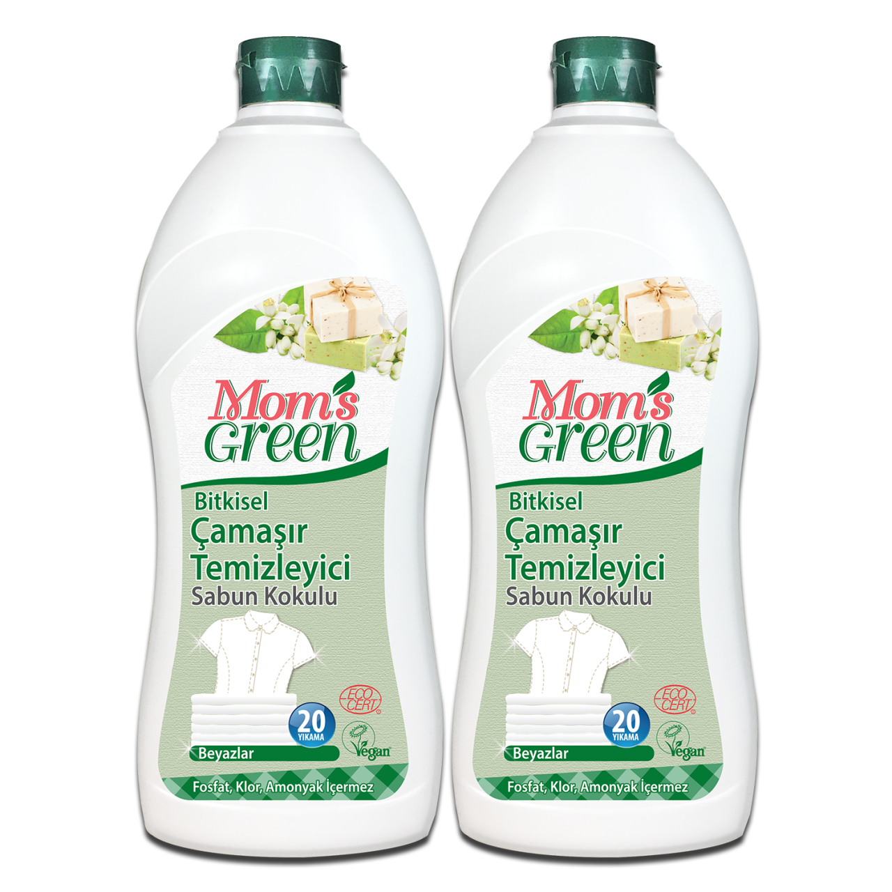 2'li Set Bitkisel Çamaşır Temizleyici - SABUN KOKULU ECO 40 Yıkama