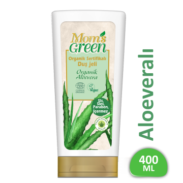 Mom's Green Organik Sertifikalı Duş Jeli - Organik Aloeveralı 400 ml EcoCosmos