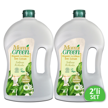 2'li Set Mom's Green Organik Sertifikalı Sıvı Sabun - Sabun Kokulu  1.5 Lt *2 EcoCosmos