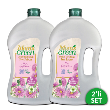 2'li Set Mom's Green Organik Sertifikalı Sıvı Sabun - Kır Çiçekleri  1.5 Lt*2 EcoCosmos