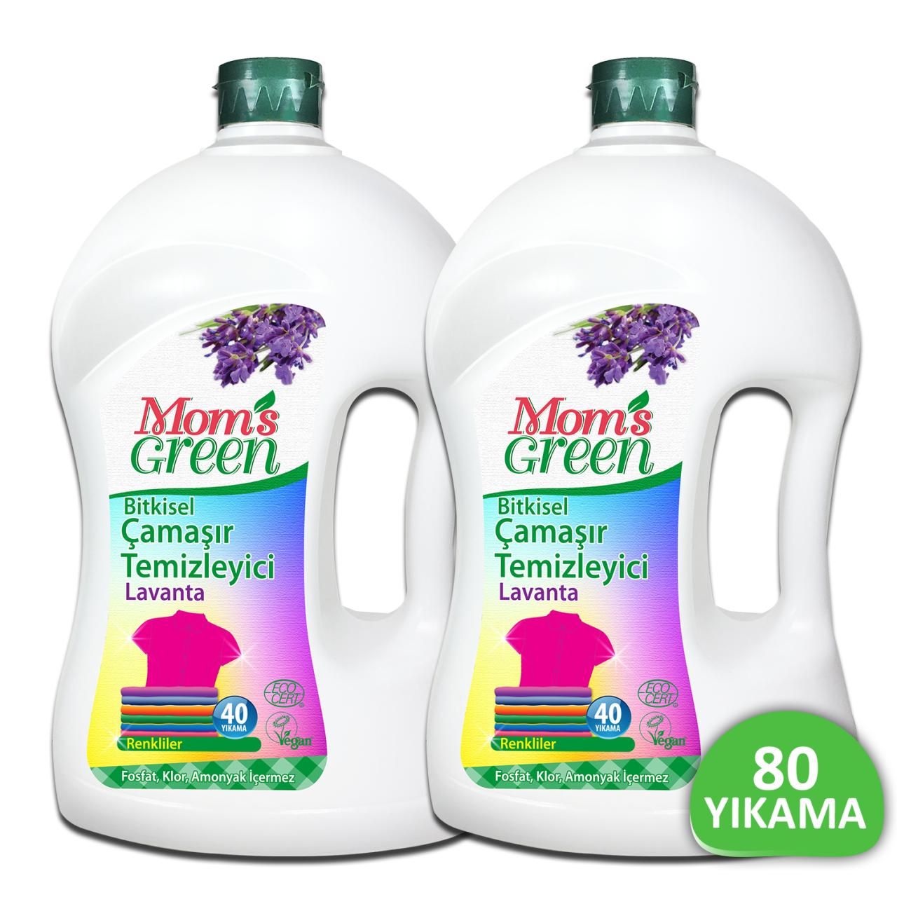 2'Li Set Bitkisel Çamaşır Temizleyici RENKLİLER  - ECO 80 Yıkama