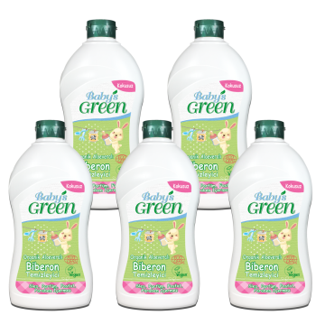 5'li Set Organik Aloeveralı Bebek Biberon Temizleyici- ECO 500 ml