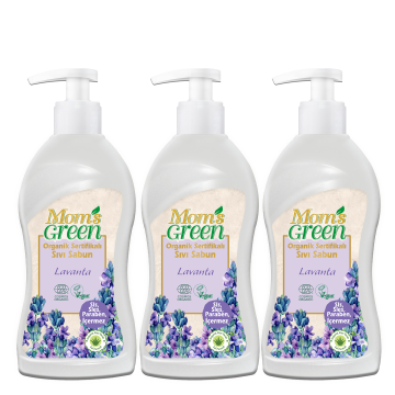 3'lü Set Mom's Green Organik Sertifikalı Sıvı Sabun - Lavanta 500 ml 3 Al 2 Öde Eco Cosmos