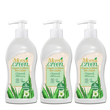 3'lü Set Mom's Green Organik Sertifikalı Sıvı Sabun - Organik Aloeveralı 500 ml 3 Al 2 Öde Eco Cosmos