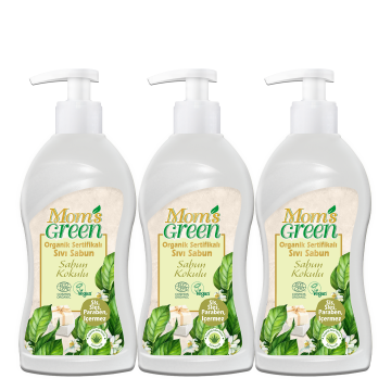 3'lü Set Mom's Green Organik Sertifikalı Sıvı Sabun - Sabun Kokulu  500 ml 3 Al 2 Öde EcoCosmos