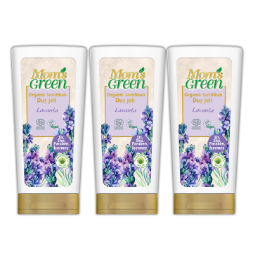 3'lü Set Mom's Green Organik Sertifikalı Duş Jeli - Lavantalı 400 ml 3 Al 2 Öde EcoCosmos
