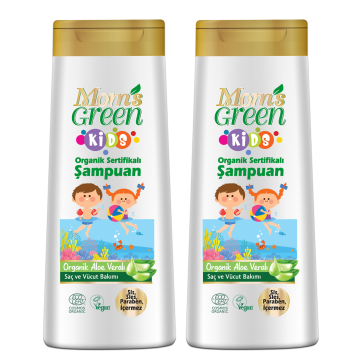 2'li Set Mom's Green KIDS Organik Aloeveralı ÇOCUK Şampuanı 400 ml EcoCosmos