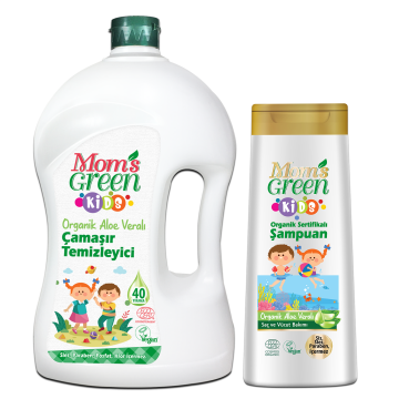 2'li Set Organik Çocuk Çamaşır Temizleyici 1500 ml ECO ve Çocuk Şampuanı 400 ml EcoCosmos