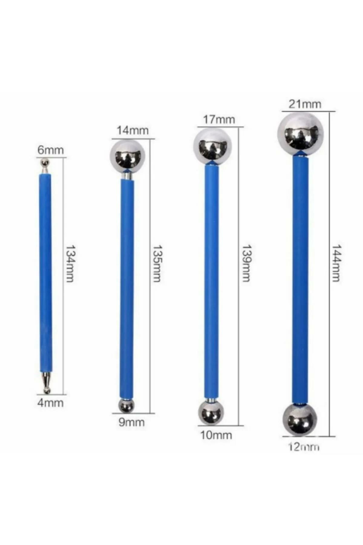 METAL UÇLU MARZİPAN SET 4LÜ