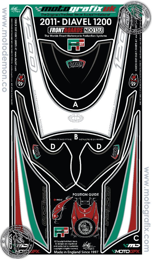 Ducati Diavel 1200 Sticker Takımı İkili