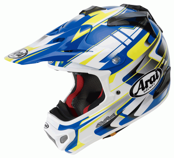 Arai MX-V Tip Blue Yellow Off Road (Cross) Kask