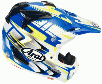 Arai MX-V Tip Blue Yellow Off Road (Cross) Kask