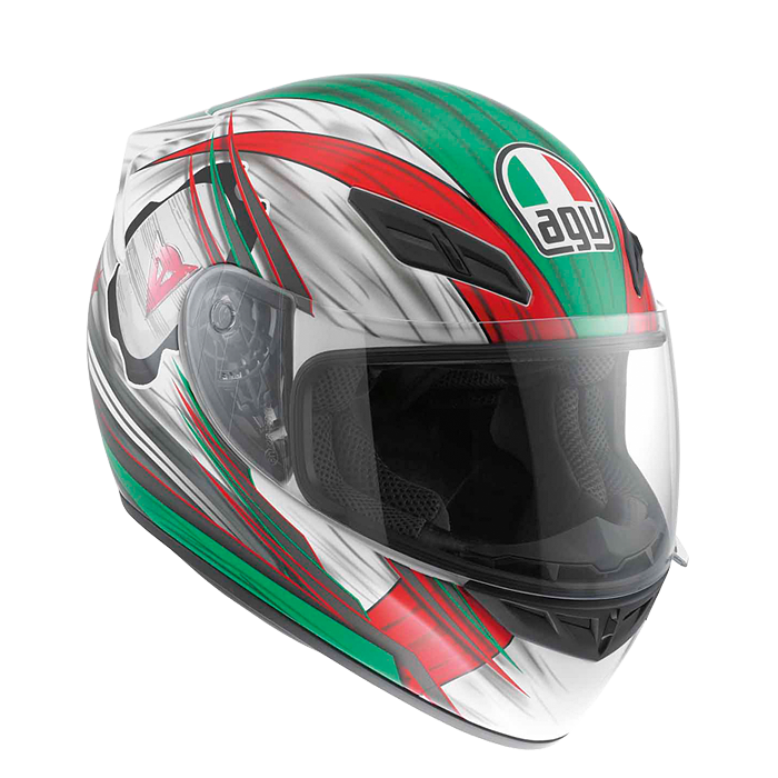 AGV K4 Hang On White Red Green Full Face Kask