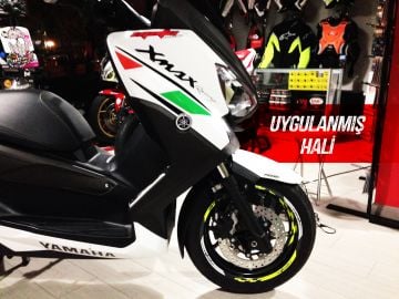 GP Racing Xmax Jant Sticker Seti Kırmızı