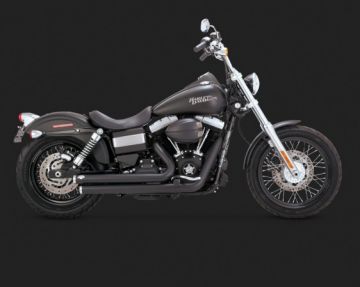 Vance & Hines Wide Glide BIG SHOTS STAGGERED Siyah Egzoz 47935