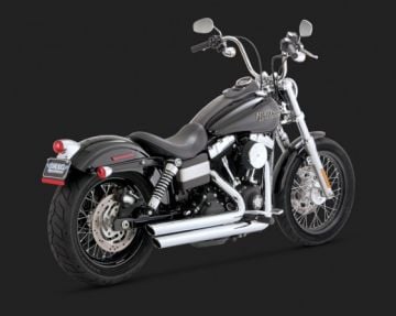 Vance & Hines 2014 Wide Glide  BIG SHOTS STAGGERED Krom Komple Egsoz 17935