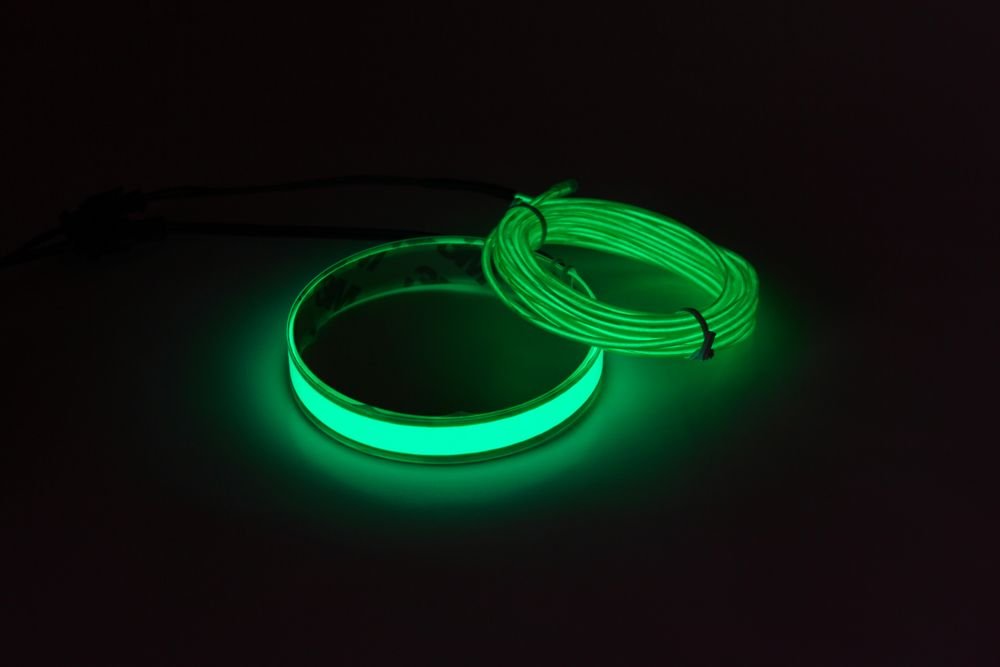 Light Mode Elwire Kask Aydınlatması Electron Kit Yeşil