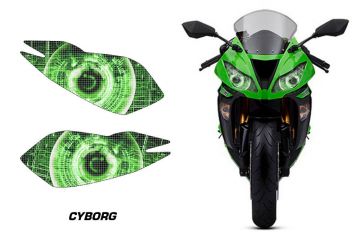 Kawasaki Ninja Zx6R Far Sticker Seti - Cyborg Green