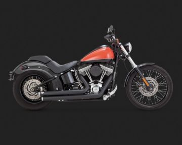 Vance & Hines 2014 Cvo Deluxe BIG SHOTS STAGGERED BLACK Egzoz 47933