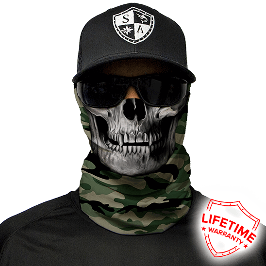 SA Company GREEN MILITARY CAMO SKULL Yüz Maskesi