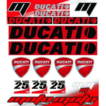 Ducati Yarış Grenajı Sponsor Sticker Seti
