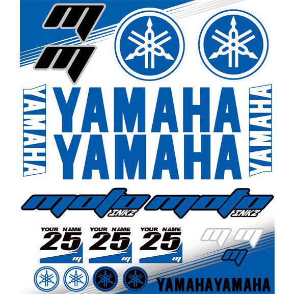 Yamaha Yarış Grenajı Sponsor Sticker Seti
