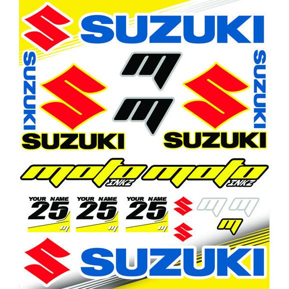 Suzuki Yarış Grenajı Sponsor Sticker Seti