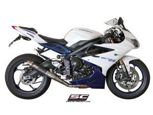 Triumph Daytona 675 SC Project GP M2 Slip On Egzoz - Karbon + Link Pipe