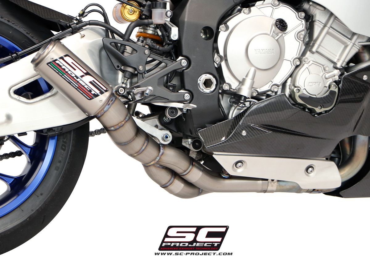 Yamaha YZF R1/M SC Project CR-T Slip On Low Position Egzoz - Titanyum + Link Pipe