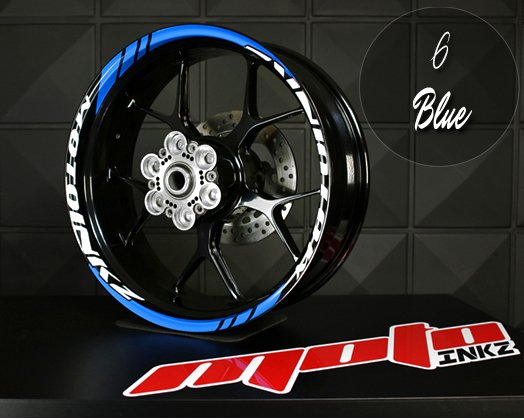GP Racing Jant Sticker Design 4 - Mavi