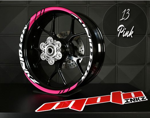 GP Racing Jant Sticker Design 4 - Pembe