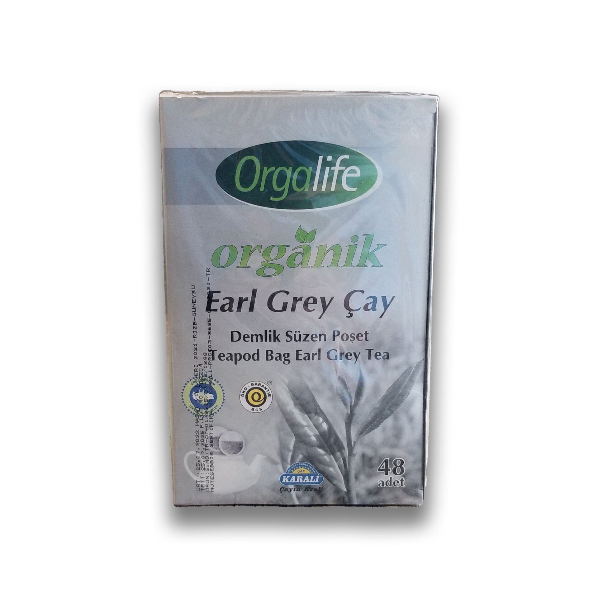 Orgalife Organik Early Grey Demlik Poşet Çay 48 ad