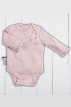 OrganicEra Organik Uzun Kollu Body Bebek, Rose Düz