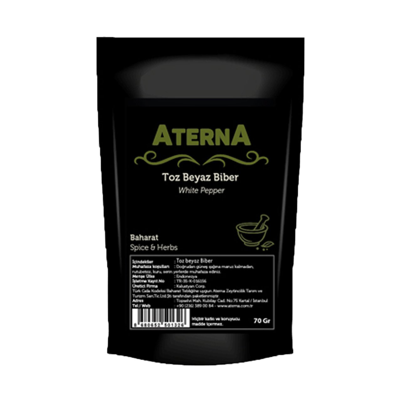 Aterna Toz Beyaz Biber 70 gr