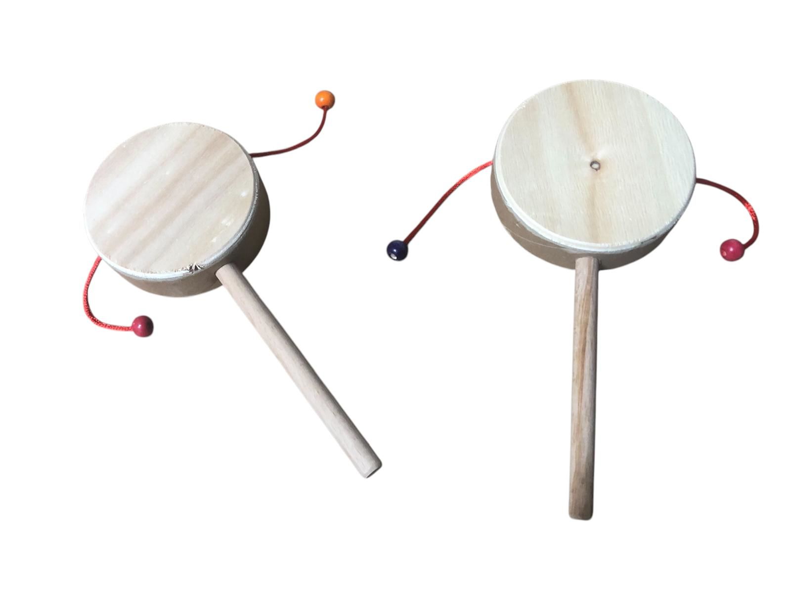 Naturel Ahşap Mini El Davulu