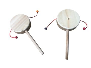 Naturel Ahşap Mini El Davulu