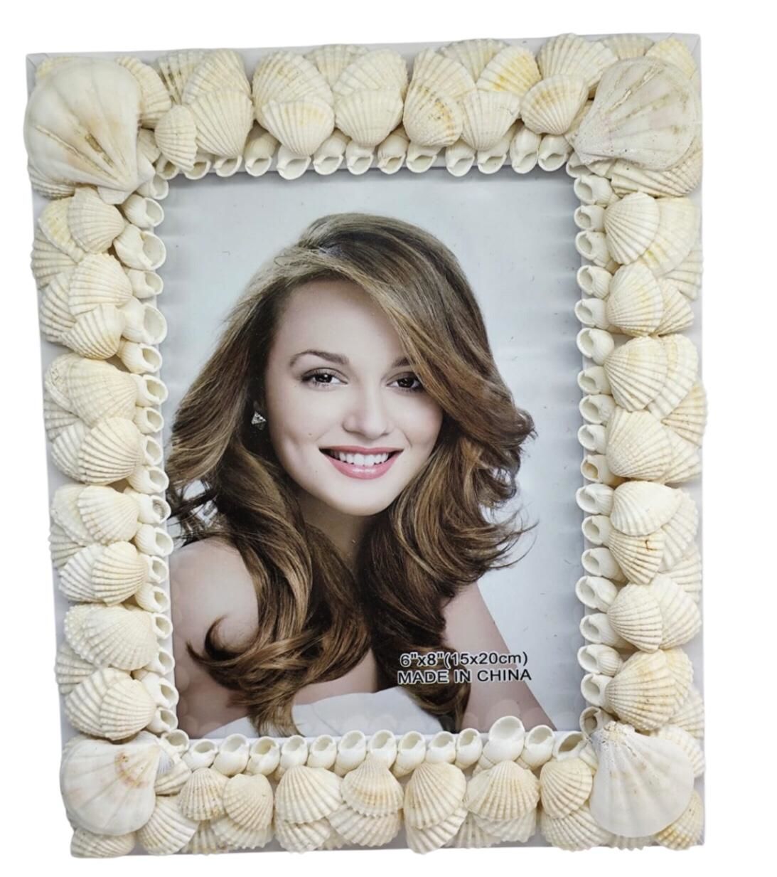 Dekoratif Deniz Kabuğu Ahşap Fotoğraf Çerçevesi (15 cm X 20 cm)