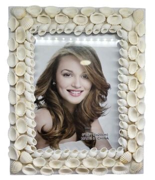 Deniz Kabuğu Dekoratif Fotoğraf Çerçevesi (15 cm X 20 cm)
