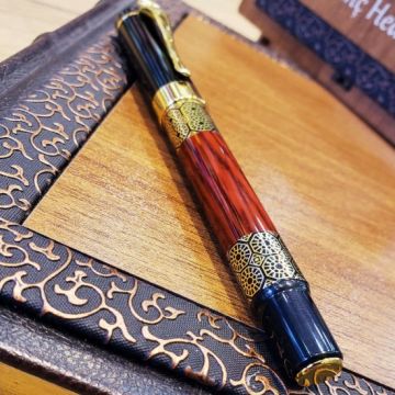 Ahşap Deri Kutulu Premium Metal Roller Kalem Hediye