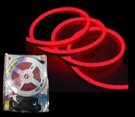 Kırmızı Flex Neon 12v Şerit Led Işık (5 Mt)