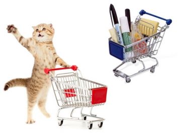 Minyatür Alışveriş Market Arabası Şeklinde  Kalemlik