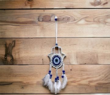 Ahşap Fatma Ananın Eli Tasarımlı Rüya Düş Kapanı Dream Catcher (36cm)