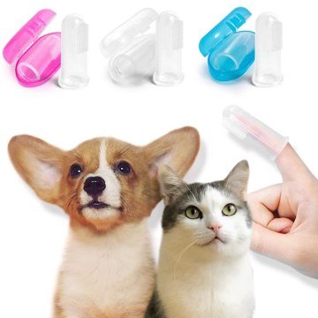Silikon Kedi Köpek Parmak Diş Bakım Fırçası