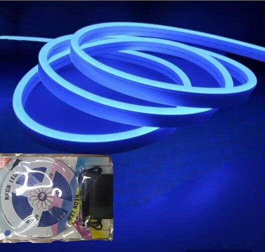 Mavi Flex Neon 12v Şerit Led Işık (5 Mt)