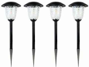 Dekoratif Solar Güneş Enerjili 8 Ledli Çim Zemin Bahçe Aydınlatması (4 Adet)