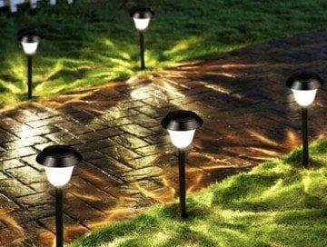 Dekoratif Solar Güneş Enerjili 8 Ledli Çim Zemin Bahçe Aydınlatması (4 Adet)