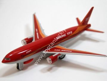 Çek Bırak Boeing 777 Uçak Maketi Işıklı Sesli