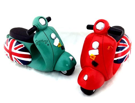 Dekoratif Vespa Motorsiklet Biblosu